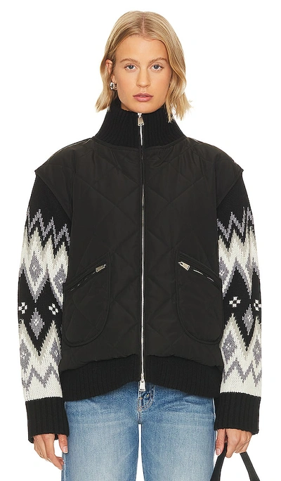 Shop Simkhai Malone Quilted Parka In Black