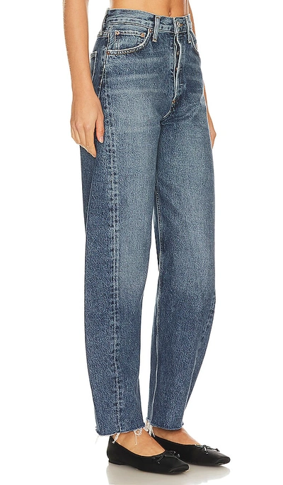 Agolde Luna Pieced Cotton Denim Jeans In Blue