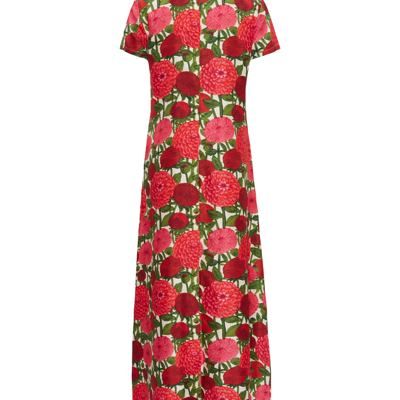 La Doublej Swing Dress In Pink Dahlias