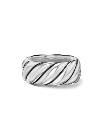 Shop David Yurman Women's Sculpted Cable Band Ring In Sterling Silver