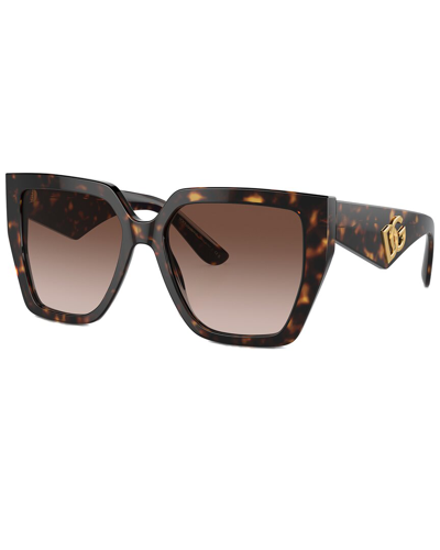 Shop Dolce & Gabbana Women's Dg4438 55mm Sunglasses In Brown