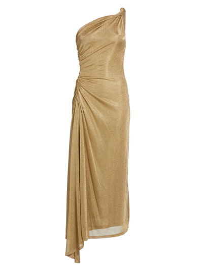 Shop Tove Women's Vivien Gathered Midi-dress In Gold