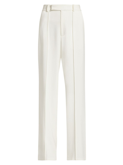 Shop Proenza Schouler Women's Weyes Matte Crepe High-rise Pants In White
