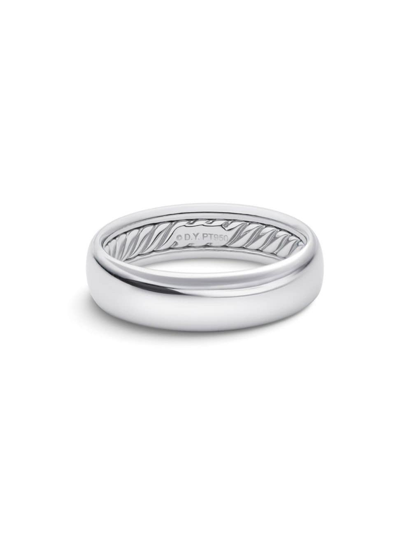 Shop David Yurman Men's Dy Classic Band Ring In Platinum, 6mm In Silver