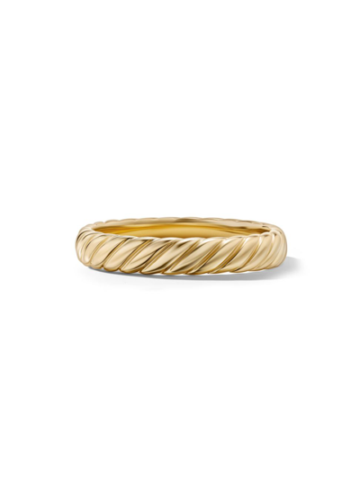 Shop David Yurman Men's Cable Band Ring In 18k Gold, 5mm