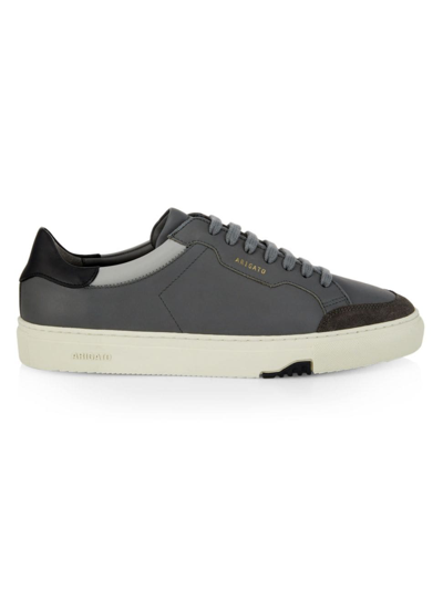 Shop Axel Arigato Men's Clean 180 Leather Low-top Sneakers In Light Grey