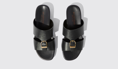 Shop Scarosso Dodi Black - Man Sandals Black In Black - Calf