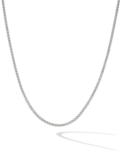 Shop David Yurman Men's Box Chain Necklace In 18k White Gold, 1.7mm