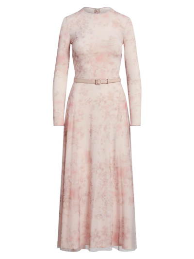 Shop Ralph Lauren Women's Alisen Floral Jersey Midi-dress In Light Mauve Multi