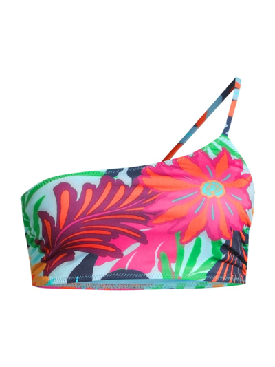 Shop Ramy Brook Women's Deborah One-shoulder Bikini Top In Multi Flower Swim