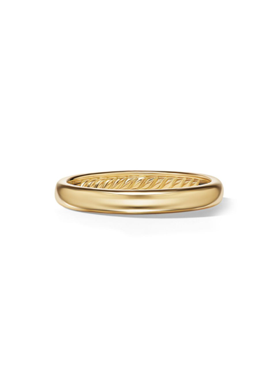 Shop David Yurman Men's Dy Classic Band Ring In 18k Yellow Gold