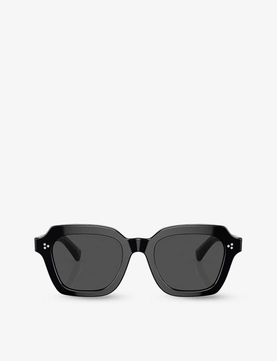 Shop Oliver Peoples Womens Black Ov5526su Kienna Square-frame Acetate Sunglasses