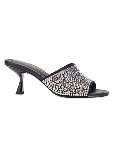 Shop Kate Spade Women's Malibu Crystal Mule Sandals In Black