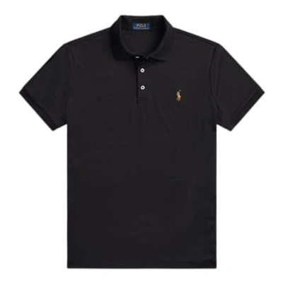 Shop Ralph Lauren Menswear Short Sleeve Polo Shirt In Black