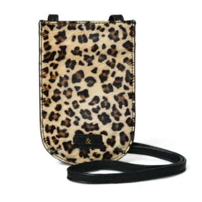 Shop Bell & Fox Kala Mobile Phone Crossbody Bag-leopard Pony In Animal Print