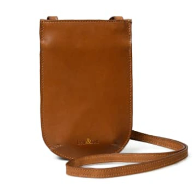 Shop Bell & Fox Kala Mobile Phone Crossbody Bag-caramel Nappa Leather