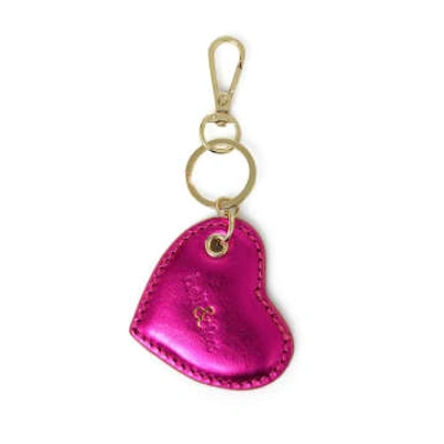 Shop Bell & Fox Cupid Heart Keyring-fuschia Metallic