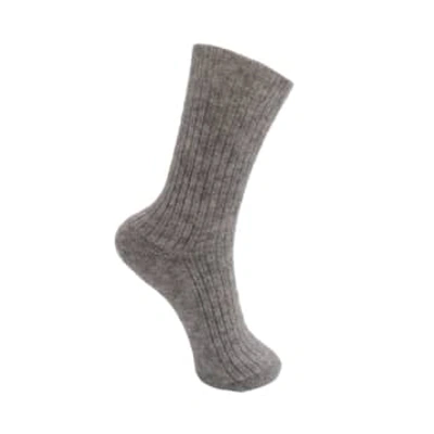 Shop Black Colour Afrodite Socks In Grey