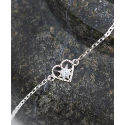 Shop Zoe And Morgan Kind Heart Silver  Bracelet In Metallic