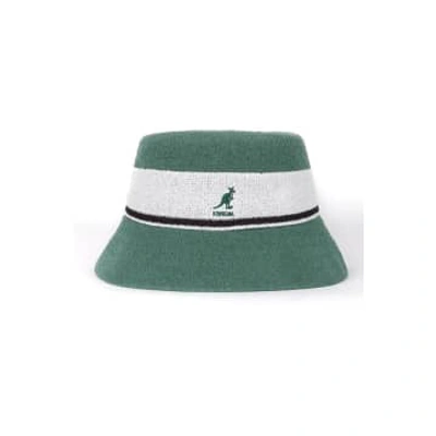 Shop Kangol Bermuda Stripe Bucket Hat Turf Green