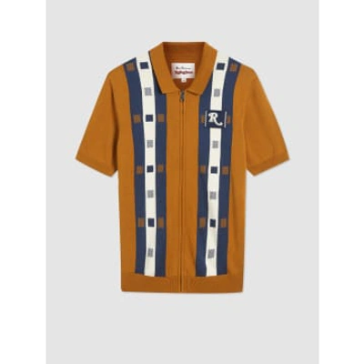 Shop Ben Sherman Rolling Stone Chequerboard Knitted Polo