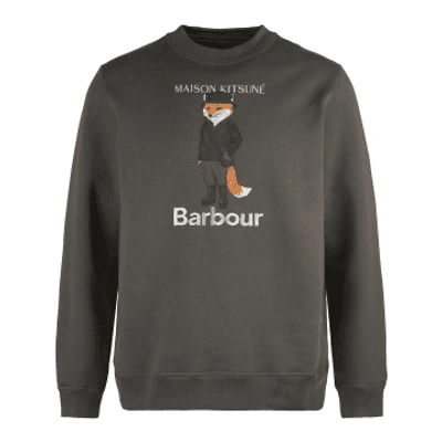 Shop Barbour X Maison Kitsuné Beaufort Fox Sweatshirt Uniform Green