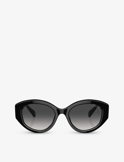 Shop Swarovski Womens Black Sk6005 Irregular-frame Acetate Sunglasses