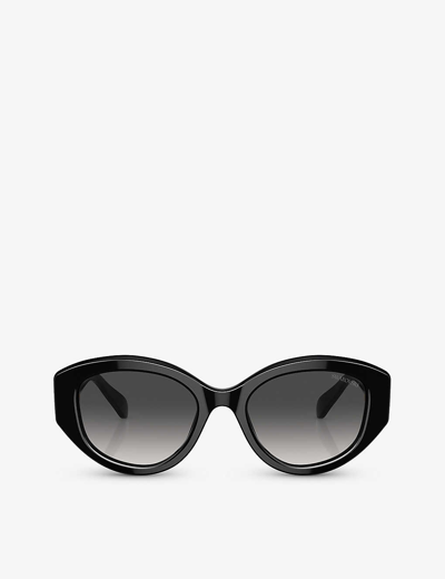 Swarovski Womens Black Sk6005 Irregular-frame Acetate Sunglasses In Black