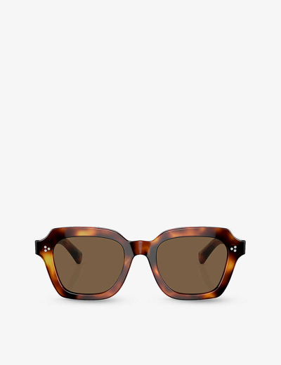 Oliver Peoples Kienna Square-frame Sunglasses In Brown