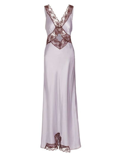 Shop Sir Women's Reflexión Aries Silk Satin Gown In Lilac