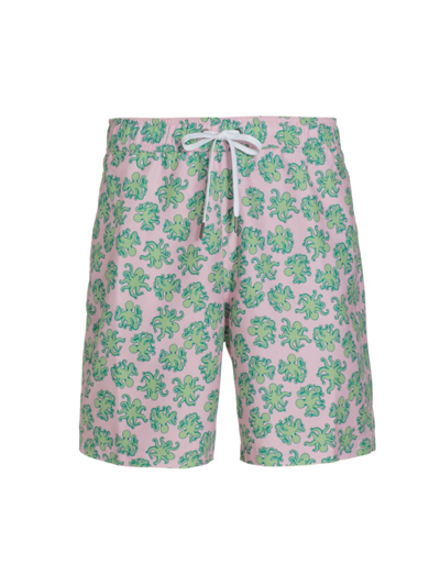 Shop Saks Fifth Avenue Men's Collection Octopus Swim Shorts In Light Pink