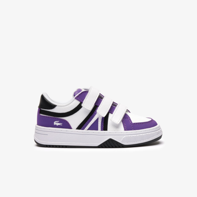Shop Lacoste Infantsâ L001 Branded Sneakers - 4 In Purple