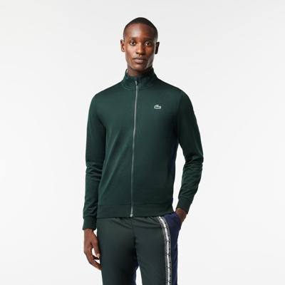 Shop Lacoste Men's Zipped Ripstop Tennis Sweatshirt - Xxl - 7 In Green