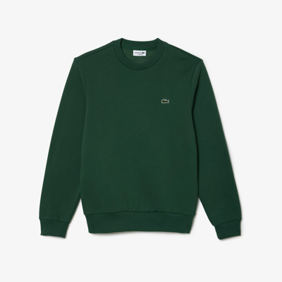 Shop Lacoste Brushed Fleece Sweatshirt - M - 4 In Green