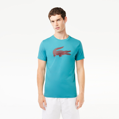 Shop Lacoste Men's Sport 3d Print Croc Jersey T-shirt - 4xl - 9 In Blue
