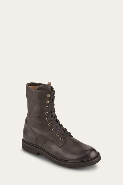 Shop The Frye Company Frye Dean Combat Lace-up Boots In Chocolate