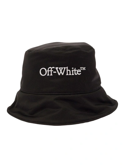 Shop Off-white Bookish Nyl Bucket Hat Black White