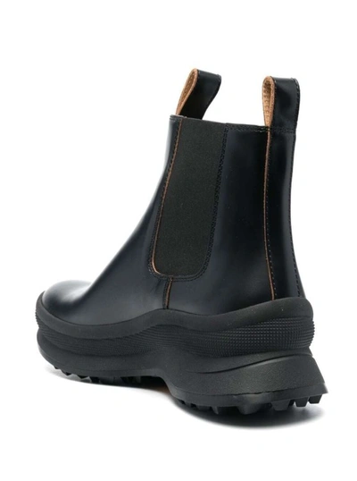 Shop Jil Sander Black Chelsea Boots In Cow Leather