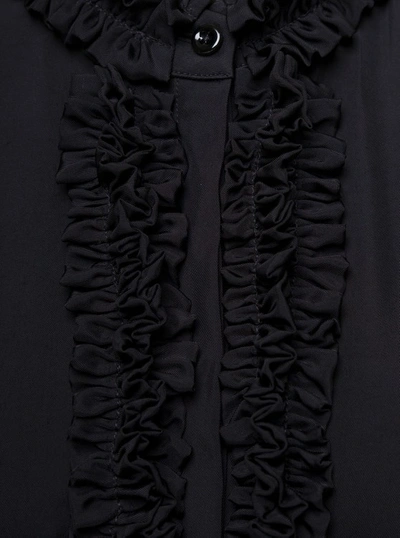 Shop Jil Sander Black Shirt With Ruches In Viscose
