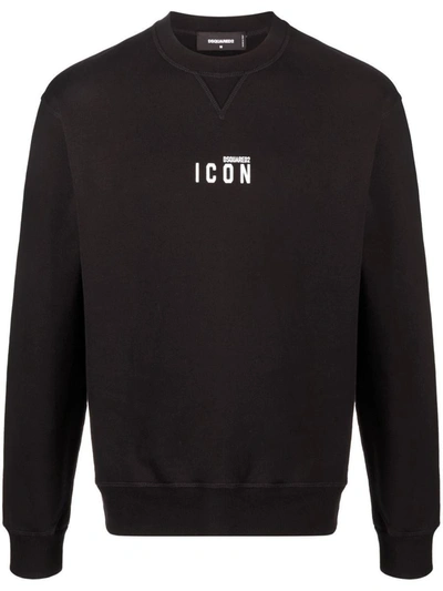 Shop Dsquared2 Icon Cotton Sweatshirt In Black-white