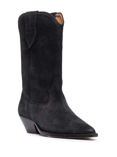 Shop Isabel Marant Black Duerto Suede Boots