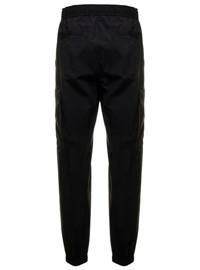 Shop Versace Black Cargo Trousers With Greca Web Belt With Medusa Buckle