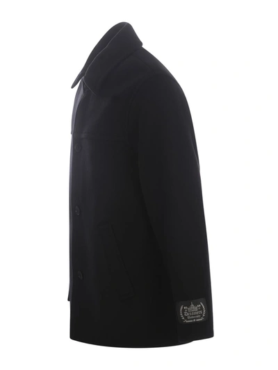 Shop Msgm Coat In Black