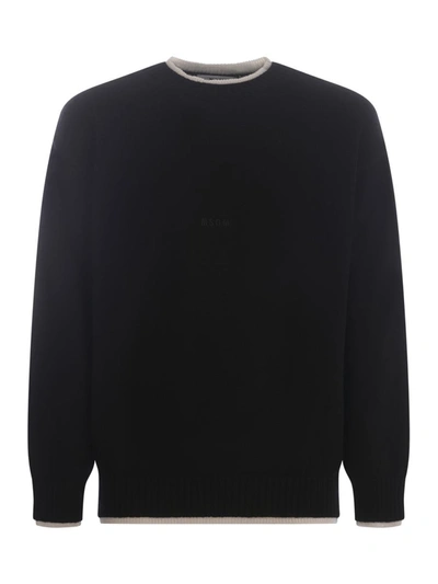 Shop Msgm Sweater In Black