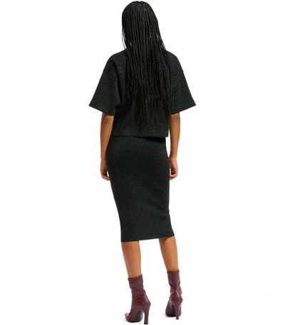 Shop Essentiel Antwerp Elevate Black Midi Skirt