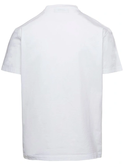 Shop Dsquared2 White T-shirt With ' Icon' Print In Cotton