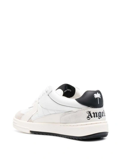 Shop Palm Angels University Low Top Sneakers In White And Black Sneakers