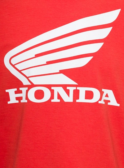 Shop Dsquared2 Red Honda Crew Neck T-shirt With Logo Print On The Chest In Cotton