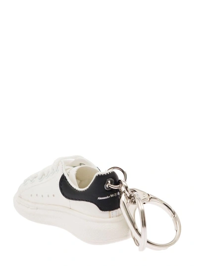 Shop Alexander Mcqueen White And Silver Chunky Sole Sneaker Keyring In Neutrals