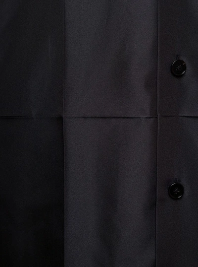 Shop Jil Sander Black Short Sleeve Shirt With Shiny Finish In Polyester